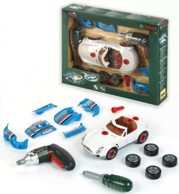 Jucarie set de tuning masina + bormasina Ixolino Bosch