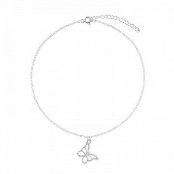 Bratara de picior din argint, fluturas, 19 - 24 cm de la Atelier Lolit Srl