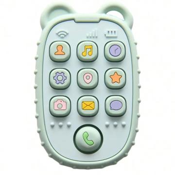 Jucarie mini telefon pentru dentitie, din silicon