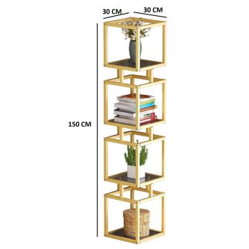 Biblioteca Art din metal culoare auriu 150 cm de la Ideal Homs Srl