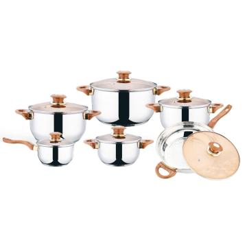 Set oale 12 piese din inox cu capac din sticla, Grunberg de la Startreduceri Exclusive Online Srl - Magazin Online Pentru C