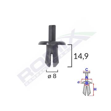Clips fixare pentru Audi, Mercedes, Opel 8x14.9mm negru de la Auto Care Store Srl