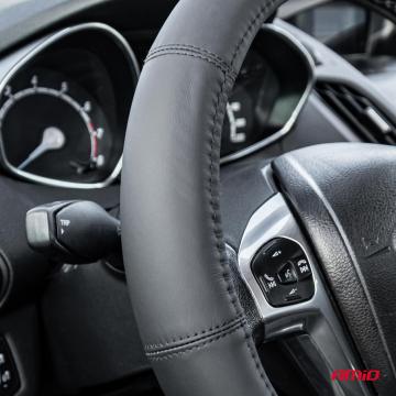 Husa volan din piele naturala, culoare neagra, marime XXL de la Auto Care Store Srl