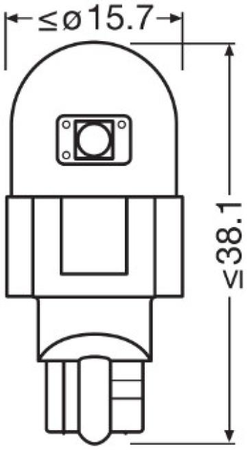 Set 2 becuri auxiliare cu led 12V (W16W) white 6000K Bli