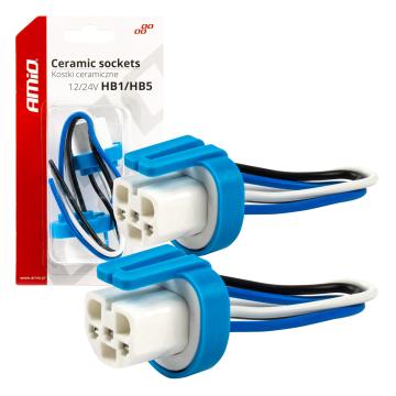 Set 2 mufe ceramice drepte, soclu HB1, HB5 de la Auto Care Store Srl