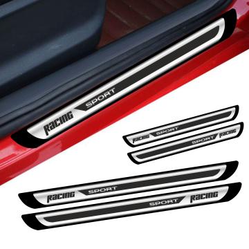 Set 4 bucati protectii praguri din autocolant crom - Racing