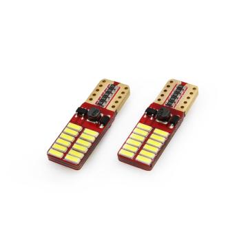 Set becuri auto cu Led Canbus compatibil T10E W5W 24 SMD alb de la Auto Care Store Srl