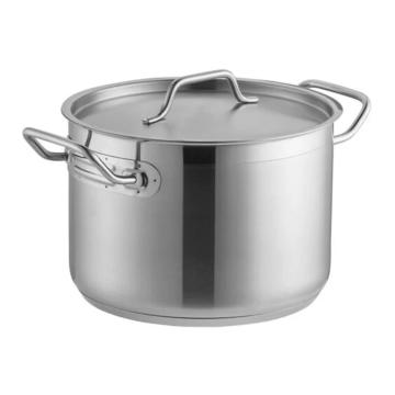 Cratita inox inalta - semioala - cu capac 22.4 litri