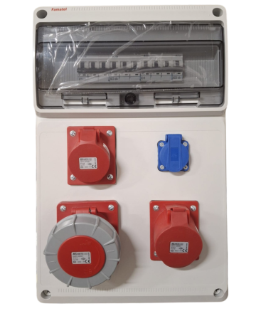 Tablou electric de distributie echipat cu 3 prize, 5 poli 16 de la Ledo Line Srl
