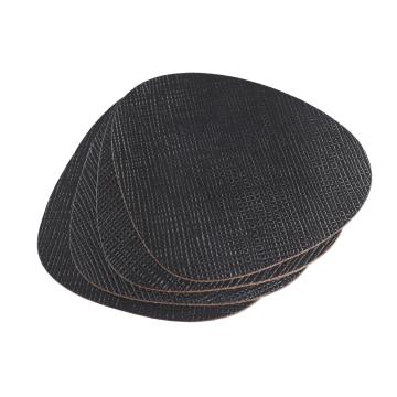 Set 4 buc suporti pahare de masa, din piele regenerata