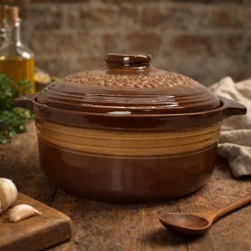 Oala pentru sarmale si friptura glazurata din ceramica de la Atelier 49