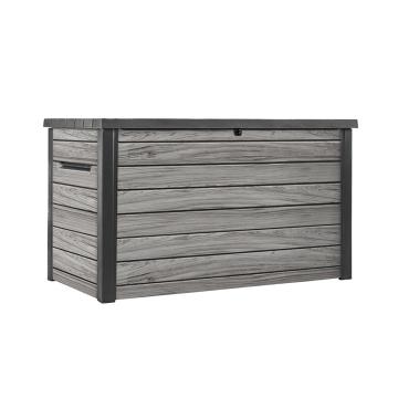 Lada de gradina din plastic Decocoat 870 L gri furtuna