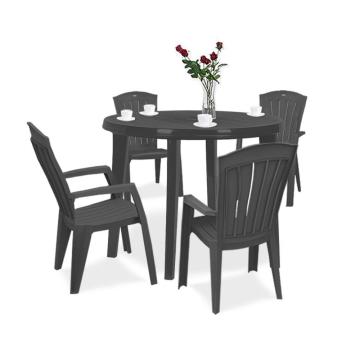 Set de mobilier de gradina grafit Lisorini 4+1