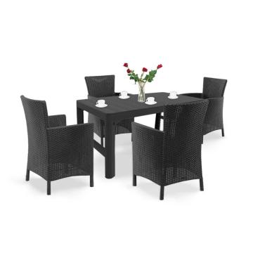 Set de mobilier de gradina Liowa 4+1 in culoarea grafit