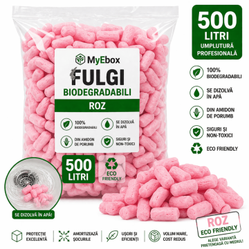 Fulgi biodegradabili roz, 500 litri