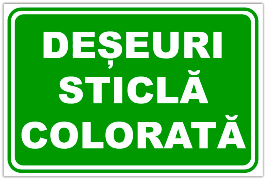 Indicator pentru deseuri sticla colorata