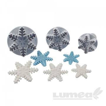 Set decupatoare fulgi de nea, 5, 4, 3 cm, 3 buc. - Lumea de la Lumea Basmelor International Srl
