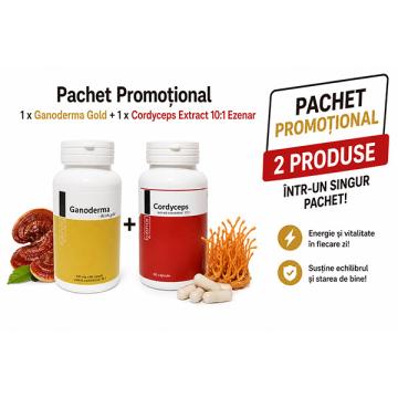 Supliment Ganoderma Gold + 1 X Cordyceps Extract 10:1 Ezenar de la Pfa Florea Florin Robertino