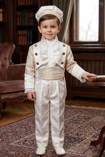 Costum de botez Vicenzo - auriu de la Andreeatex