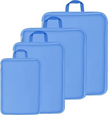 Organizatoare spatiu valize si bagaje - set 4 piese albastre