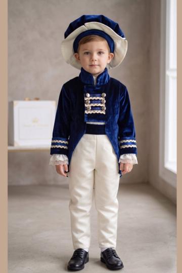 Costum botez Redingota - bleumarin