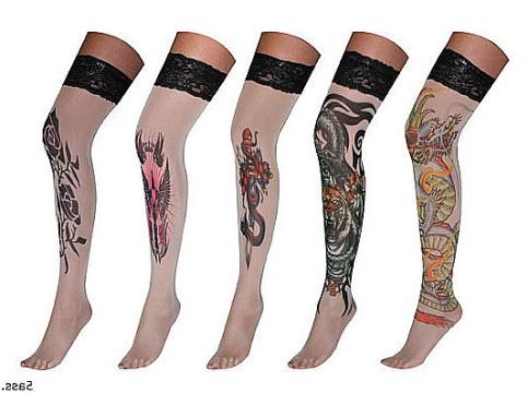 Ciorapi dama cu tatuaj - 59301