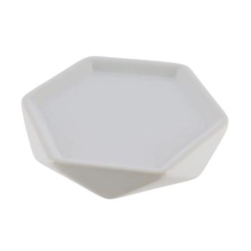 Sapuniera ceramica design diamant - alba