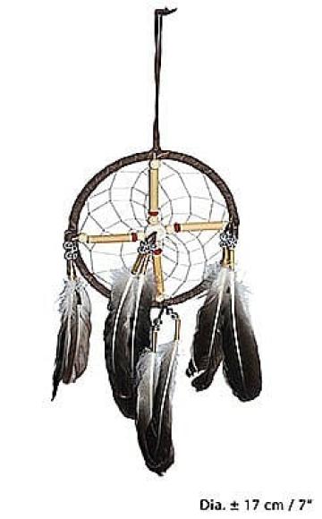 Decoratiune Dreamcatcher (Prinzator de Vise) 17 cm cu pene de la Hobbyplanet Romania