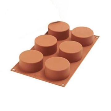 Forma silicon Cilindru, 7cm, 6 cav. - SilikoMart