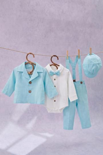 Costum botez Dan - azur