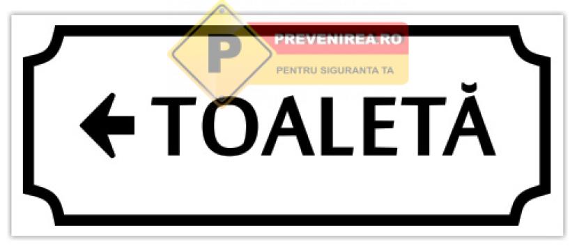 Semne cu sageata stanga pentru toaleta
