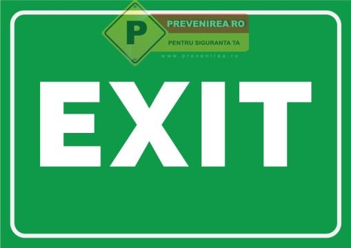 Indicator EXIT de siguranta - semnalizare profesionala