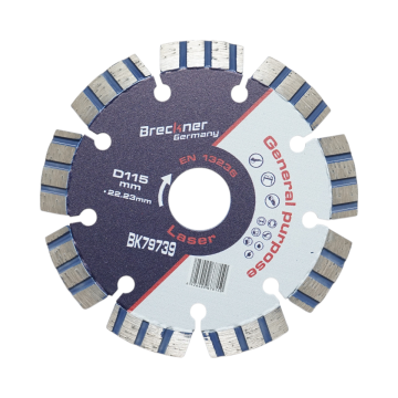 Disc diamantat turbo segmentat 115x22.23mm, segment 10mm de la Gold Smart Engine Srl