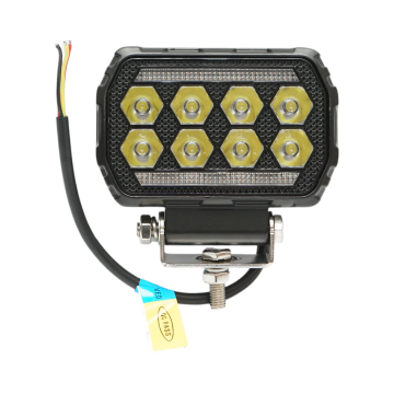 Proiector dreptunghiular LED cu DRL 9-36V, 28W alb-galben