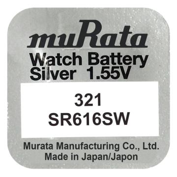 Baterie, Oxid de Argint, muRata 321 sr616sw, 1.55V, 1 buc de la Saralma Shop Srl
