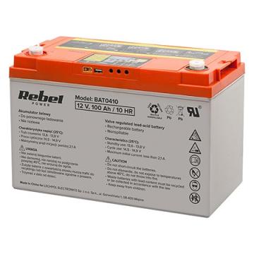 Acumulator gel deep cycle afiaj Rebel BAT0410 | 12V 100AH de la IV & P Instalatii Srl