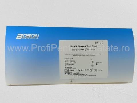 Test rapid Streptococ de grup A Boson (25 teste/kit) de la Profi Pentru Sanatate Srl