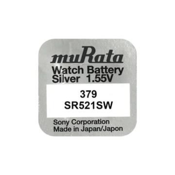 Baterie, Oxid de Argint, muRata 379, SR521SW 1.55V de la Saralma Shop Srl