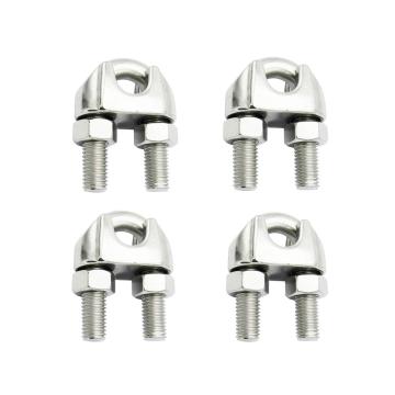 Bride-cleme inox de prindere cablu 6 mm - set 4 buc.