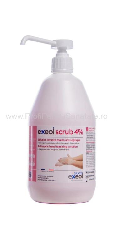 Solutie antiseptica spalare maini Exeol scrub 4% 1L de la Profi Pentru Sanatate Srl