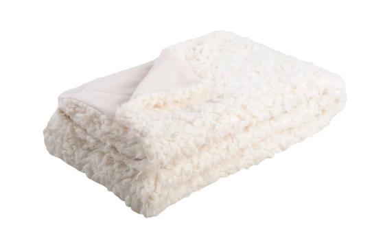 Patura Mouton 130X160 cm, culoare alb, 100% poliester de la URBANIX SRL