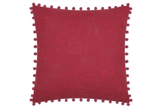 Perna decorativa Sanchez 40x40 cm, culoare rosu, 100% bumbac de la URBANIX SRL