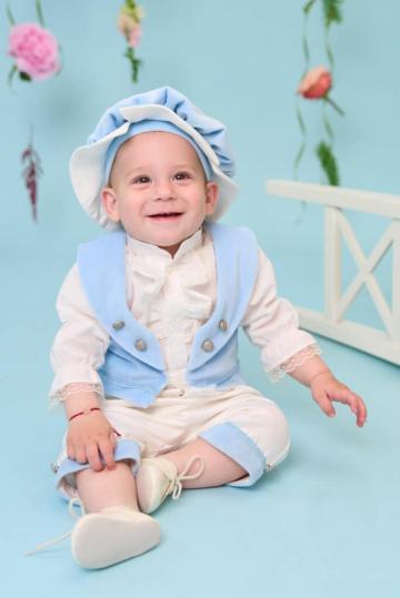 Costum Micul Marchiz - bleu de la Andreeatex