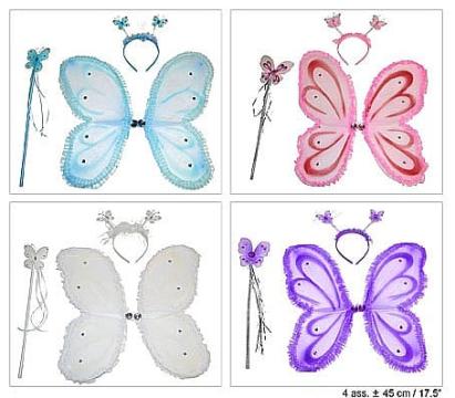 Set fluturas (aripi bagheta bentita) 45x45cm bleu sau roz de la Hobbyplanet Romania