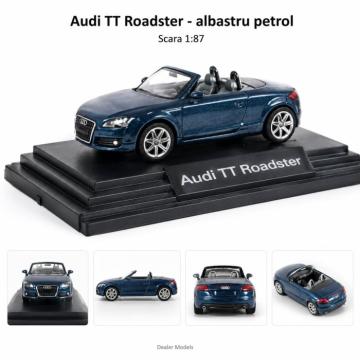 Macheta Audi TT Roadster scara 1:87, bleumarin de la Hobbyplanet Romania