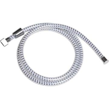 Furtun dus flexibil PVC 200 cm - alb / argintiu de la URBANIX SRL