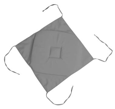 Perna de scaun Nelson 40X40 cm, culoare gri, 100% poliester de la URBANIX SRL