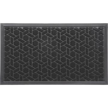 Covor intrare 43x75 cm - Cubique negru polyester + PVC MoftX