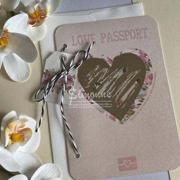 Invitatie nunta Pasaport de la Simonne