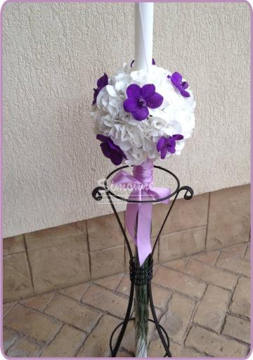 Lumanare hortensie si orhidee vanda de la Simonne